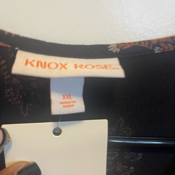 Knox Rose. NWT. Boho black printed baby doll whimsy goth dress. - Picture 5 of 10